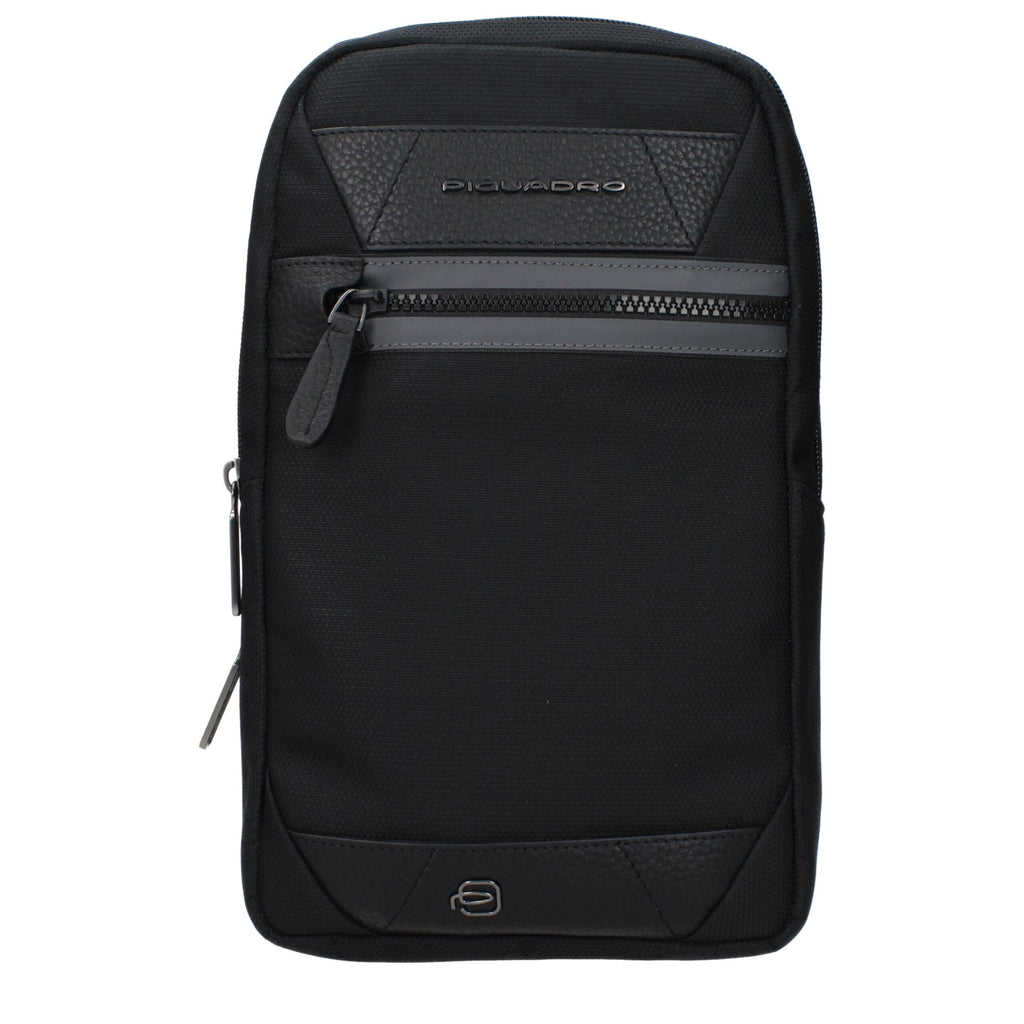 Black Fabric Crossbody Bag