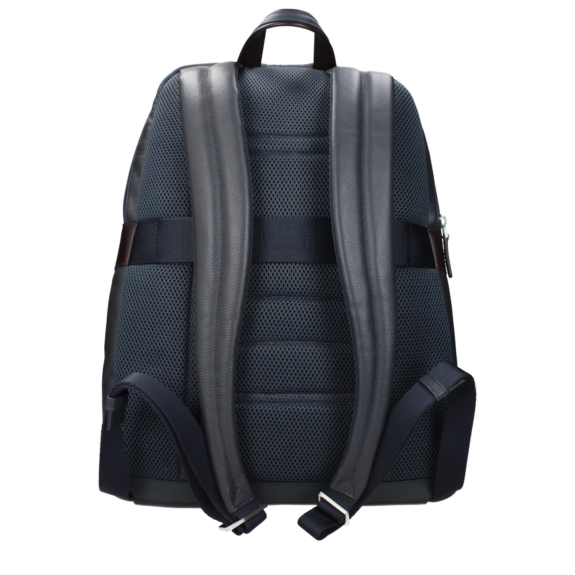 Gray Leather Backpack